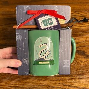 Rae Dunn Color-Changing Slytherin Mug with Wand Stir